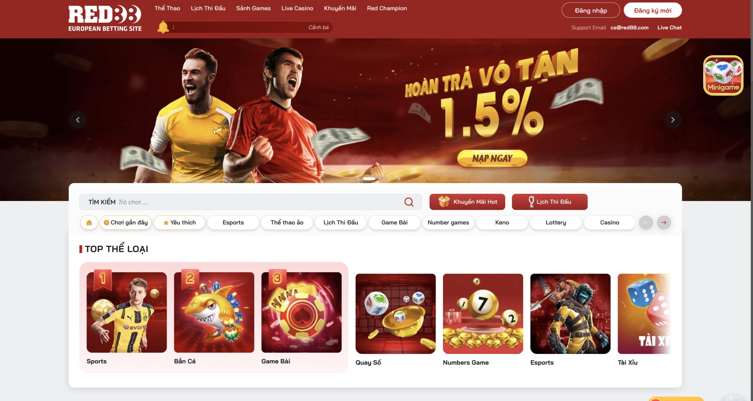 RED88 - Top Nhà Cái, Tỷ Lệ Kèo Đa Dạng Nhất Việt Nam